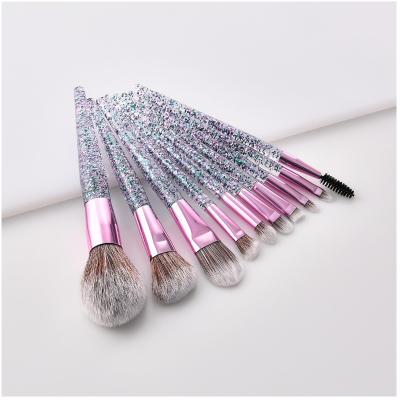 China Hot Sale Vegan Makeup Brush Set Low MOQ Private Label Crystal Soft Comfortable Brushes Makeup for sale