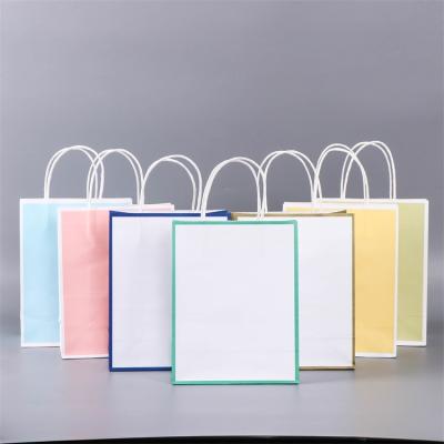 China Custom Copy Recyclable High Quality Cheap Colorful Kraft Paper Bags With Handles Paper Kraft Paper Bag for sale