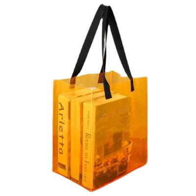 China Recyclable Wholesale Custom Logo Ladies Women Lridescent Recycled PVC Holographic Shopping Bag for sale