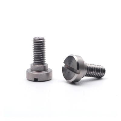 China Custom 303 Stainless Steel CNC Turning Parts Slotted Low Profile Head Shoulder Screw for sale