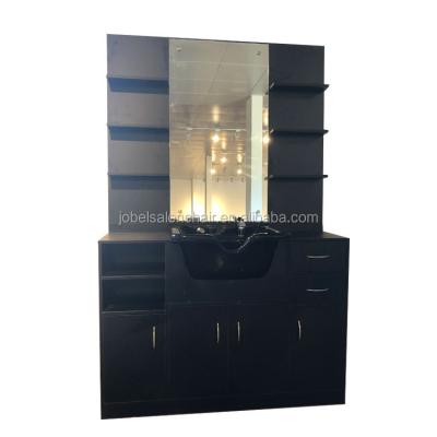 China 2021 New Products Modern Hair Salon Position Mirror Station Beauty Salon Makeup Mirrors Bowl With Chair Hair Salon Mirrors for sale