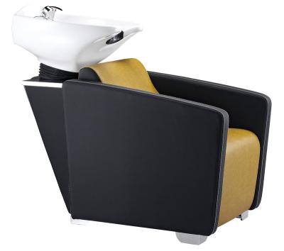 China Fast Arrival Popular Styling Shampoo Chair Shampoo Bed Chair And Bowl Gold for sale