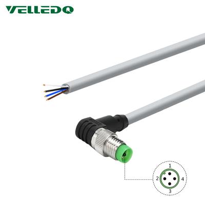 China Industrial / Automation / Automotive Automation Assembly IP68 4-Pin Female Connector A-coding Sensor Elbow M8 Wire 2M PVC Cordset Wire for sale