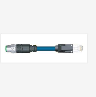 China Automotive factory supply Ethernet bus protocol wiring M12 shielded to RJ45 8pin connector with wire harness. for sale