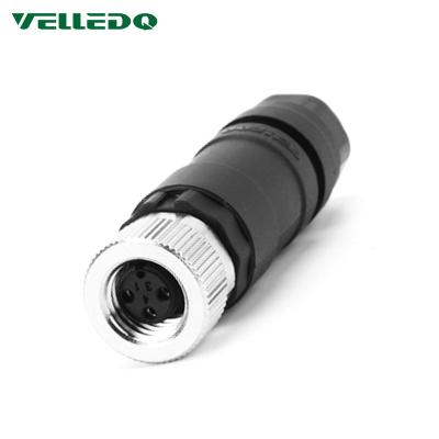 China Industrial/automation/IP67 M8 automotive waterproof female straight type circular connector and screw A-coding 3Pin terminal plugs. for sale