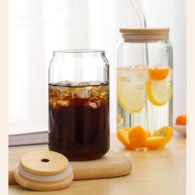 China Minimalist Transparent Empty Sublimation Viable Hot Selling Glass Water Bottle With Lid And Straw for sale