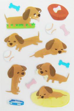 Chine Façonnez à Kawaii les autocollants gonflés de chien, autocollants de la bulle 3d matériel de PVC + d'ANIMAL FAMILIER à vendre