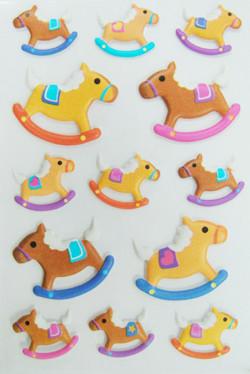 China Safe Non Toxic 3D Foam Stickers For Toddlers Lovely Riding Horse Design for sale