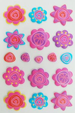 China Removable Kids Foam Stickers , Promo Beautiful Sun Foam Stickers Sheets for sale