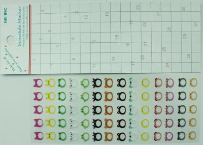 중국 계획을 위한 다채로운 달력 신호 스티커는 비닐 물자를 방수 처리합니다 판매용