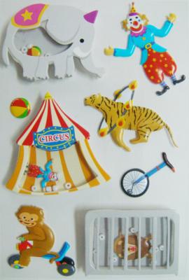 China Circus Gedrukte Douane 3d Stickers, de Autostickers van Manierjonge geitjes 80 X 120 Mm Te koop