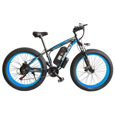 China Aluminum Alloy Mountain Snow Bike 1000W e bikes Fat Tire Bicycle Sports Electric Bike 48V 12.8Ah /17Ah Lithium Battery Electric Bicycles for sale