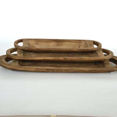 China Europe popular quality washed paulownia desktop family wooden garden square dish for sale