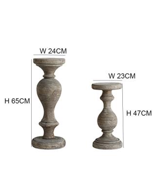 China Decoration Minimalist Wooden Columnar Paulownia Floor Stand Flower Balcony Floor Shelf Solid Wood Shelf for sale