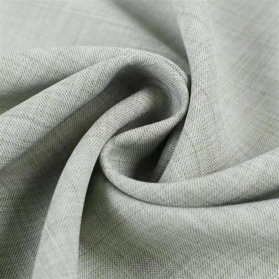 China Wholesale Memory HuaZu Textile Cationic Two Color Polyester 2038# Dyed Woven Fabric For Wind Coat Suits Dress for sale