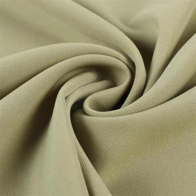 China Memory HuaZu Textile Wholesale 4 Way Stretch 2037# Dyed Woven Fabric Twill For Women WindCoat Dress Suits for sale