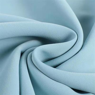 China 2036# Memory HuaZu Textile Wholesale 100% Polyester Dyed Woven Fabric Twill For Women WindCoat Dress Suits for sale