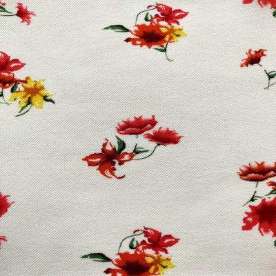 China 2021 Shrink-resistant new design 100% ployester satin flower printed fabric for garment for sale