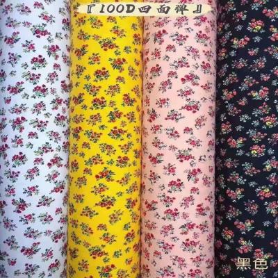 China China Manufacture Supplier 100D 4way Polyester Shrink-Resistant Stretch Printed Fabric For Garment for sale