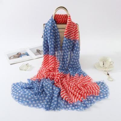 China HuaZu Textile Wholesale Chiffon Women 100% Polyester Chiffon Dyed Cappa Scarf for sale