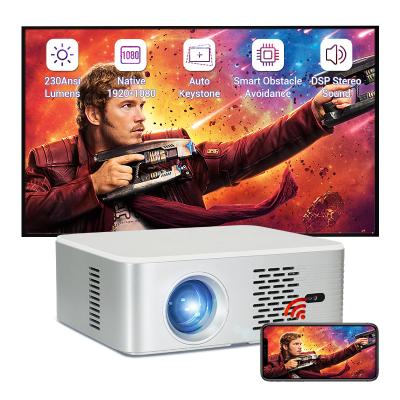 China 2022 new pocket 1080P LCD projector real 230 ansi lumens projector with auto focus mode for sale