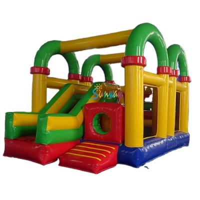 China Hot Selling PVC Tarpaulin Combo Bouncer Inflatable Bouncy Castle Jumping Inflatable Combo Games For Commercial for sale