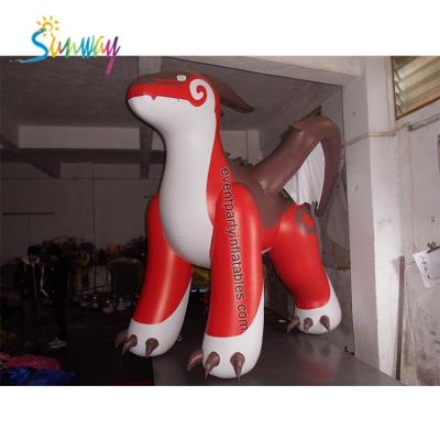 China PVC tarpaulin or Oxford Sunway PVC inflatable dragon, inflatable red dragon for promotion for sale