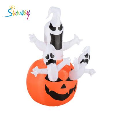 China Sunway Holiday Decorations Lighted Inflatable Outdoor Decorations / Halloween Inflatable Pumpkin Ghost for sale