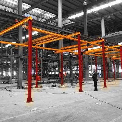 China Bridge Crane Movable Flexible KBK Overhead And Widening Light Duty Ceiling Mounted Single Beam Rail System Workstation Crane for sale