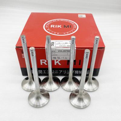 China Factory Rikmi D6D engine block cylinder head intake valve diesel exhaust valve for Volvo engine parts VOL2876636 for sale