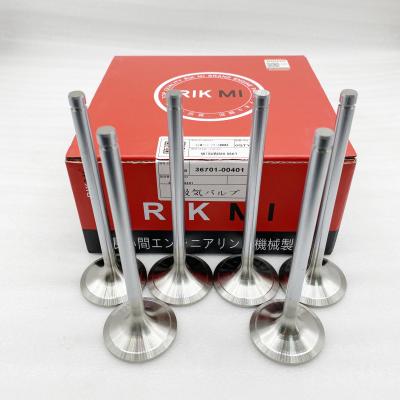 China Factory Rikmi S6K S6KT engine block cylinder head intake valve diesel exhaust valve for Mitsubishi engine parts 36701-00401 for sale