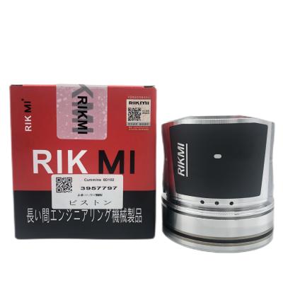 China RIKMI factory quality 4D95 piston for KOMATSU diesel engine machinery engine parts engine repair kit factory direct 6204-31-2141 for sale