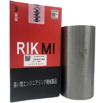 China Factory Rikmi 3904166 high quality engine cylinder liner is used for Mitsubishi 6D102 engine excavator repair kit engine assembly part for sale