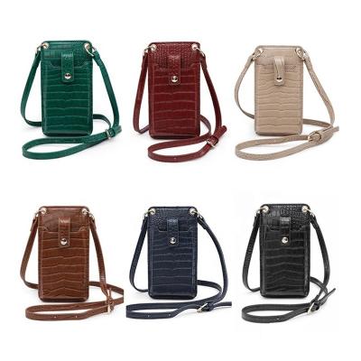 China Custom Leather Phone Strap Logo Removable Strap Croc Crossbody Case for iphone 13 pro max for sale