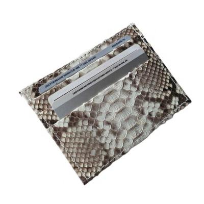 China Original Normcore/minimalist OEM fashion luxury custom men's python skin credit card holder wallet for sale