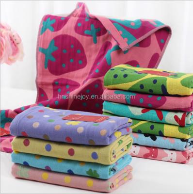 China 100% Multi-Layer Compressed Cotton Gauze Towel Face Towel Kids Bath Towels for sale