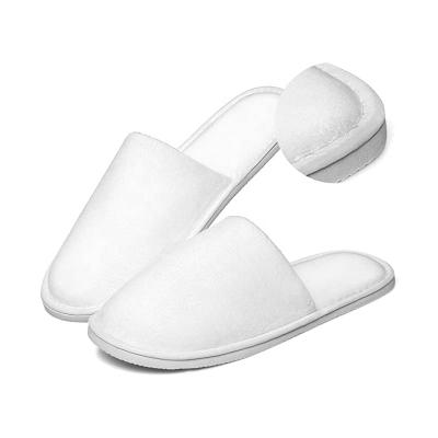 China White Coral Five Star Disposable Fur Disposable Indoor Women Unisex Indoor Fleece Spa Hotel Fluffy Slippers for sale