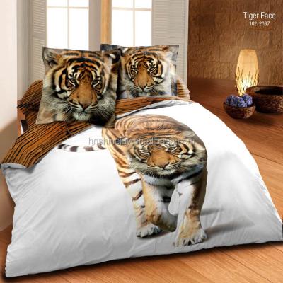 China 100% Cotton Queen Size 3D Disposable Bed Sheets Digital Printing Animal 3d Printing Bed Sheet Set for sale