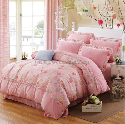 China 2016 Best Selling Printed Disposable Bedroom Sheet Lace Bedding Sets for sale