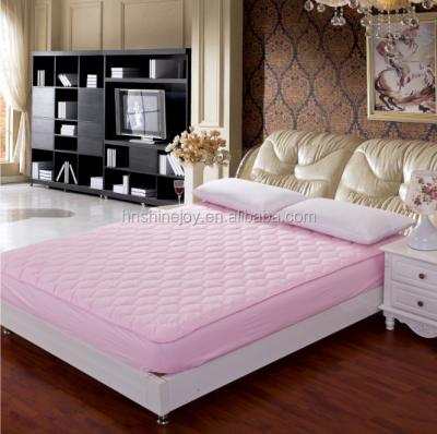 China Anti-bacteria Double Size 150gsm Polyester Mattress Cover Premium 100% Topper Quilted Bed Mattress Pad for sale