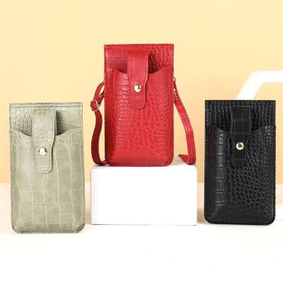 China PU Leather Cross - Body Cell Phone Bag For Women Wallet Purse PU Leather Cross - Body Cell Phone Bag For Women Wallet Purse, Leather Phone Case crocodile pocket for sale