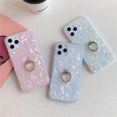 China Floral Leaf Pattern Case For Iphone 12 Mini Bling Phone Case For iphone 12, Pink Phone Cases For iphone 12 pro max With Ring Holder for sale