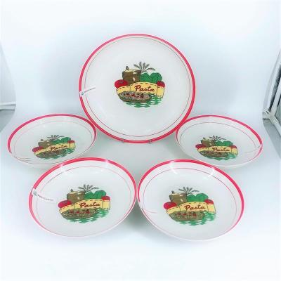 China 5 Piece Disposable Italian Pasta Bowl Sets for sale