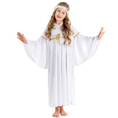 China Halloween Cosplay Suits High Quality Halloween Angel Costume for Girls Kids White Angel Dress Costume for sale