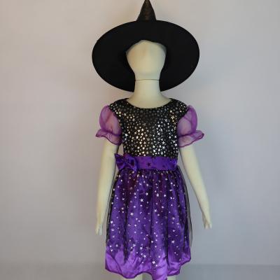 China Polyester 2023 new Halloween  costumes witch costumes for kids for sale