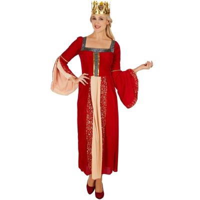 China Halloween Cosplay Suits Newest Selling Queen Red Dress for Women Halloween Adult Fancy Costumes Crown Set for sale