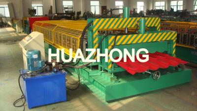 China 5.5KW Color Glazed Tile Roof Roll Forming Machine , 0.3-0.8mm Thickness for sale