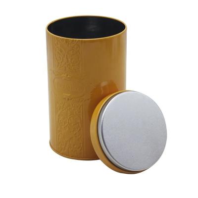 China Free round paint factory sale sample tin cans. coffee tea tin cans with double lid for sale