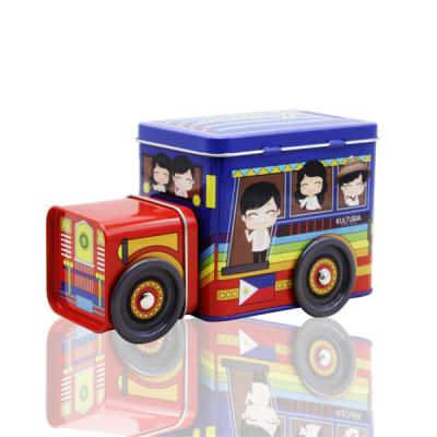 China Cake Packaging Christmas Chocolate Bus Tin Box, Tin Box For Cookie, Candy Tin Box Packaging for sale