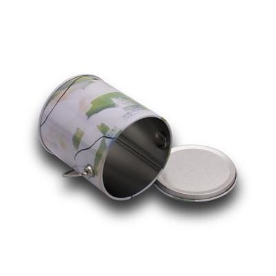 China Recyclable Round Tin Tea Tin Can Custom Coffee Metal Box Empty Round Portable Metal Box Gift Packaging for sale